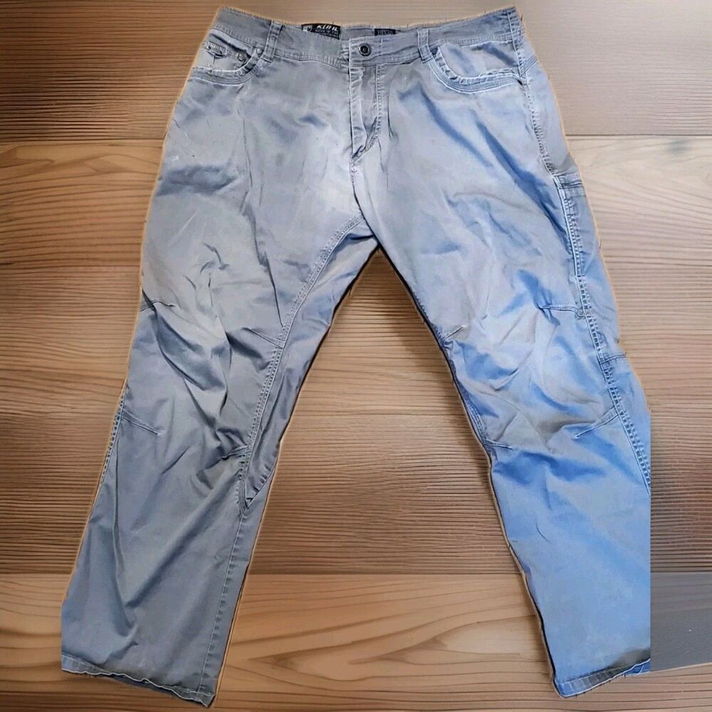 Kuhl Radikl Pants 38 X 30 Outdoor Hiking Gray RN 108846 Distressed